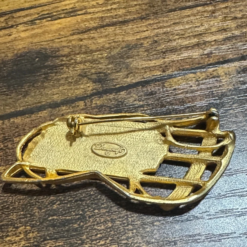 Danecraft Gold Sled Brooch